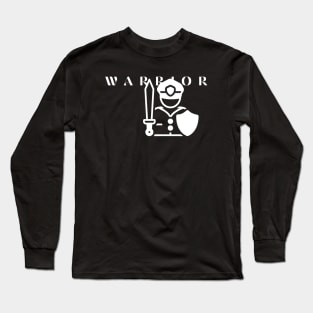 Warrior Cop with Sword and Shield Long Sleeve T-Shirt